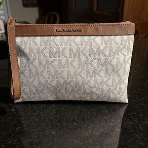 Michael Kors Brown  and Tan Wristlet